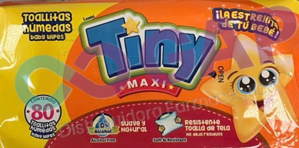 TOALLAS HUMEDAS TINY PAQ. C/80PZS