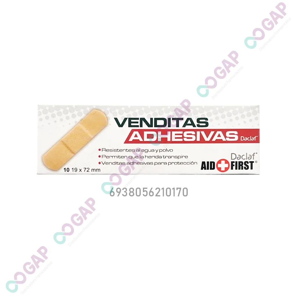 VENDAS ADHESIVAS AIDFIRST C/10 PZAS