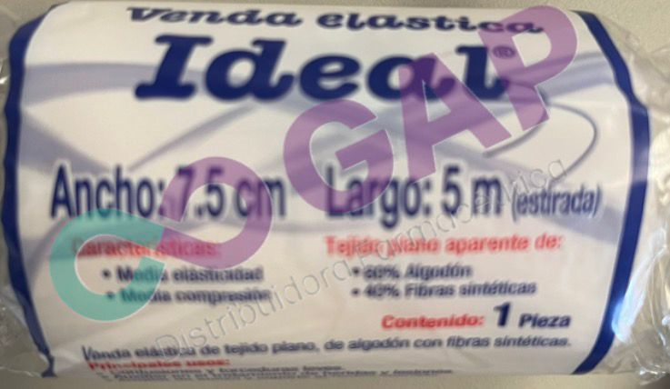 VENDA ELASTICA IDEAL 7.5CMX5M 1 PZA