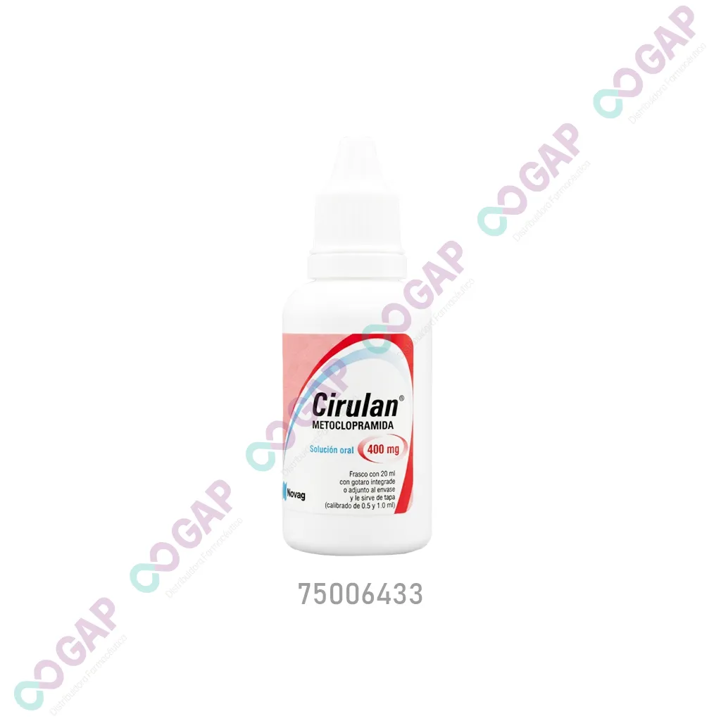 GE METOCLOPRAMIDA CIRULAN GTS SOL 400 MG 20 ML