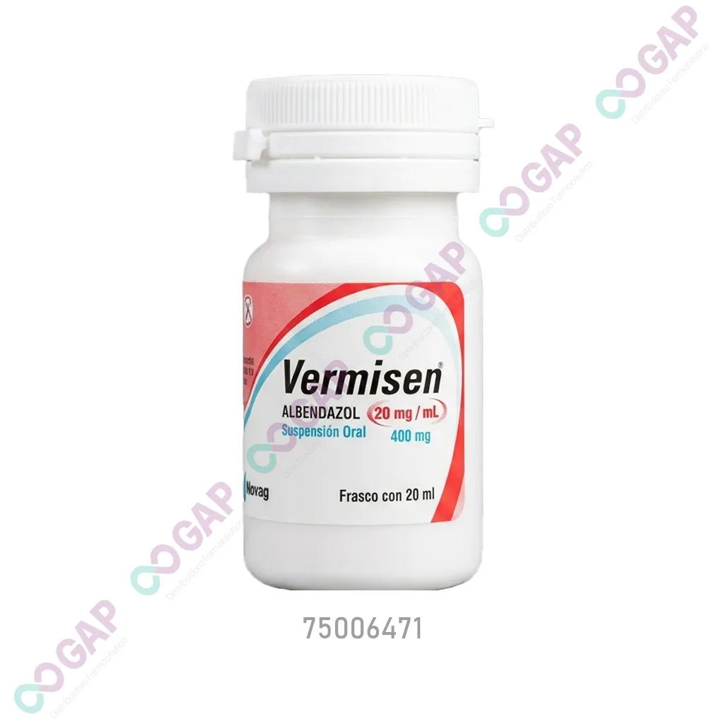 GE ALBENDAZOL VERMISEN 400 MG FCO 20 ML