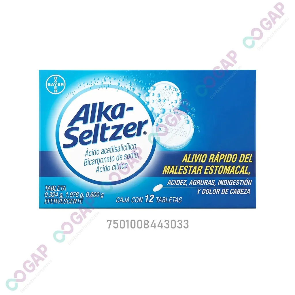 ALKA SELTZER 12 TAB EFERVESCENTES