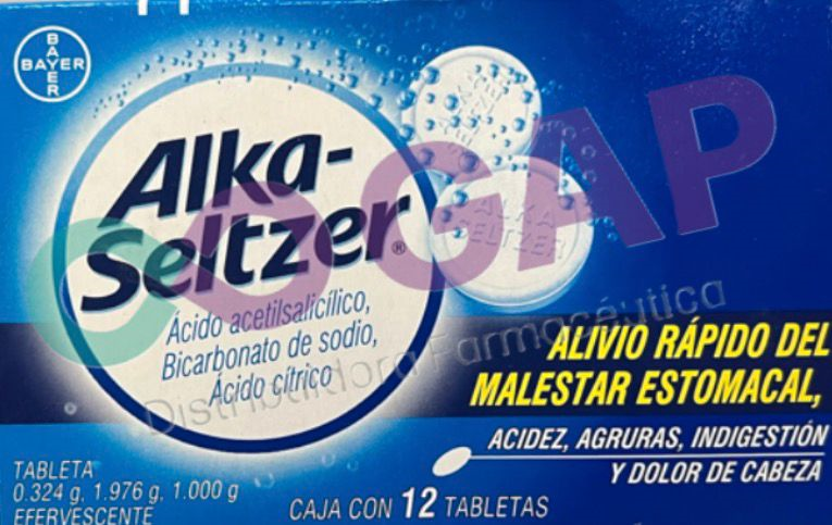 ALKA SELTZER 12 TAB EFERVESCENTES