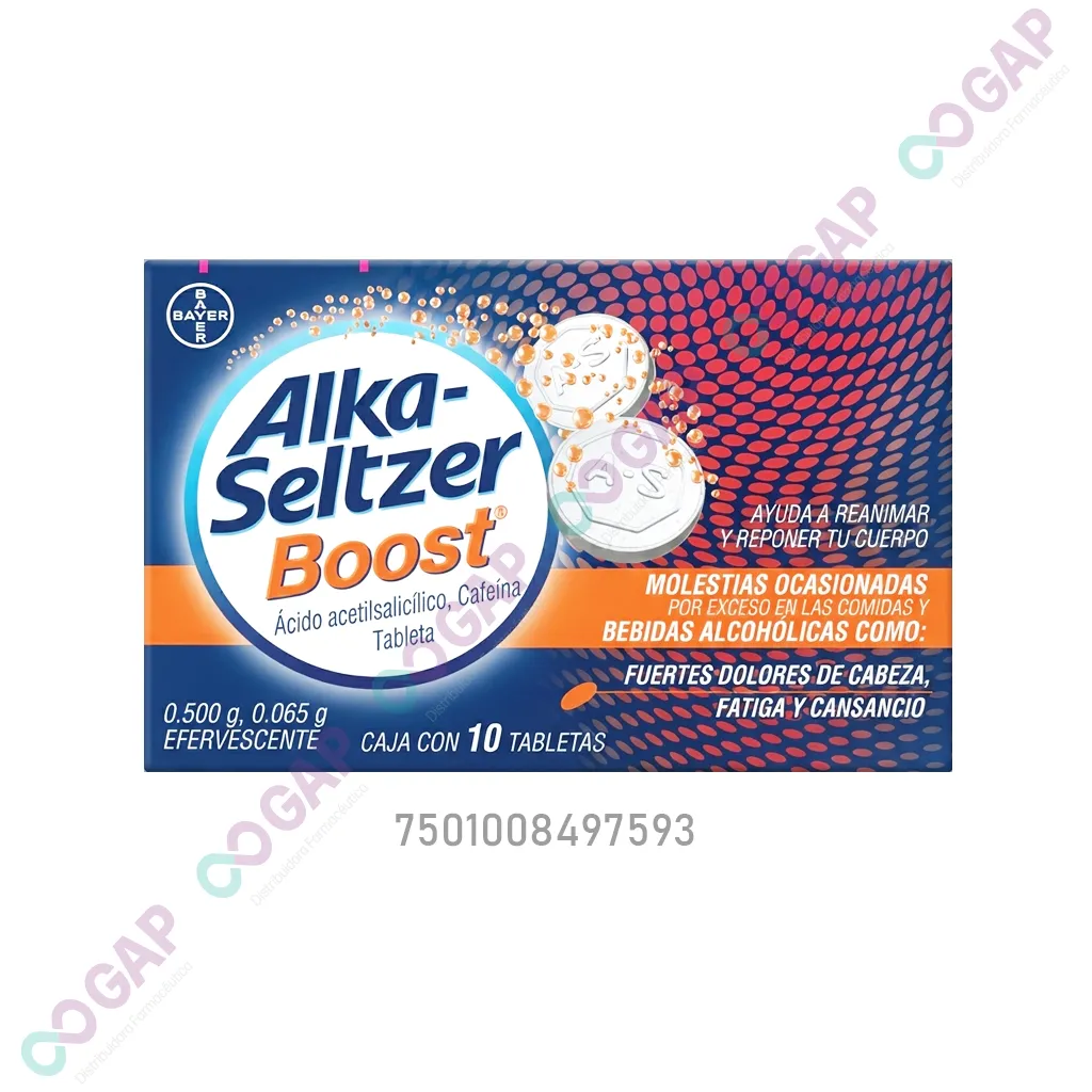 ALKA-SELTZER BOOST CAJA C/10 TABLETAS EFERVESCENTES