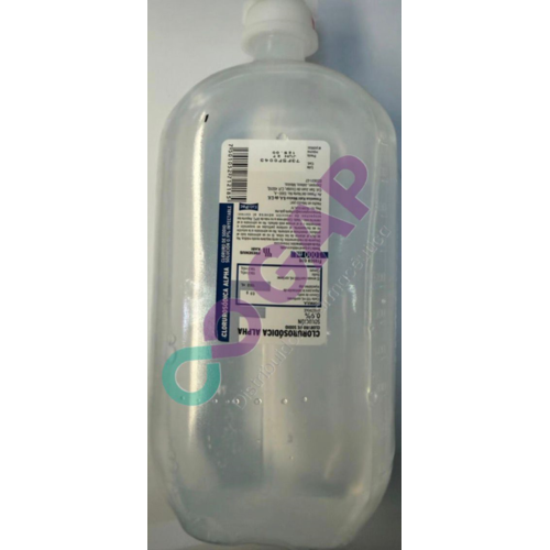 CLORURO DE SODIO ALPHA SOL 0.9% INY FCO. 1000 ML