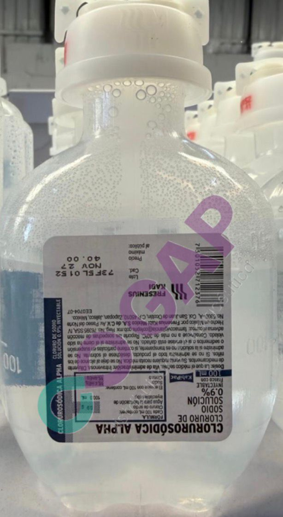 CLORURO DE SODIO ALPHA SOL. INY. 0.9% 100 ML