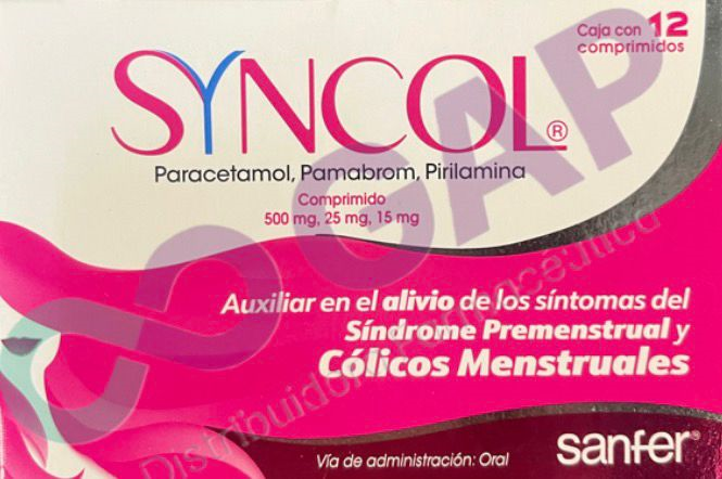 SYNCOL 500/25/15MG 12 COMPRIMIDOS