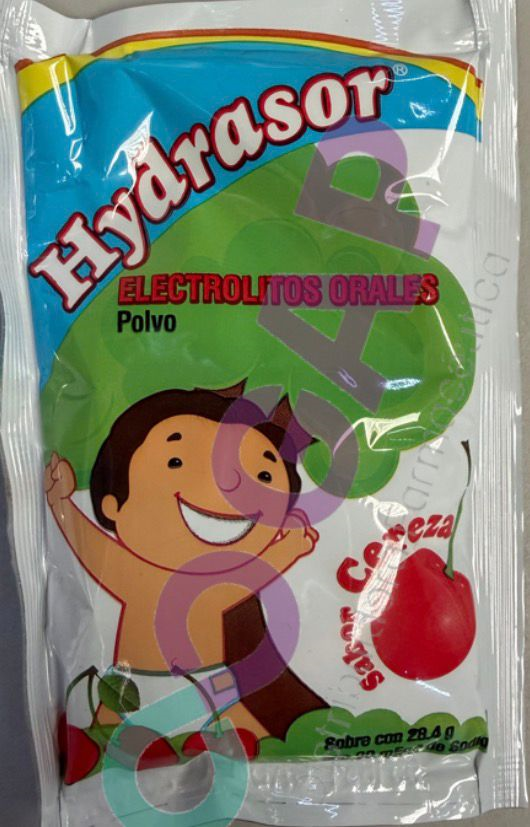 HYDRASOR ELECTROLITOS ORALES SABOR CEREZA SOBRE 28.4G