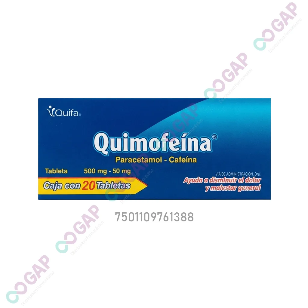 GE PARACETAMOL/CAFEINA QUIMOFEINA 500/50MG 20 TABLETAS