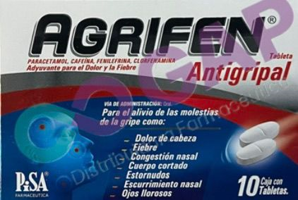 AGRIFEN ANTIGRIPAL CAJA C/10 TABLETAS
