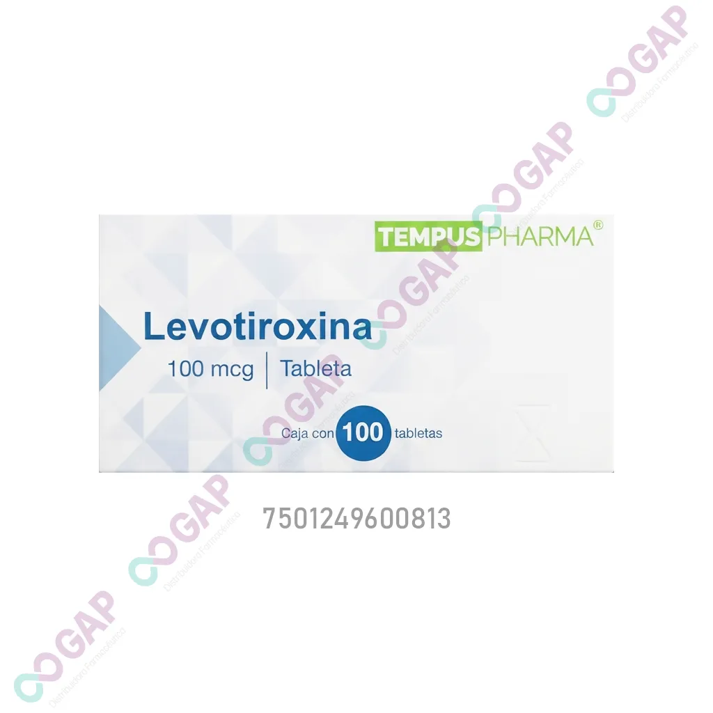 GE LEVOTIROXINA SODICA 100 MCG 100 TABLETAS TEMPUSPHARMA
