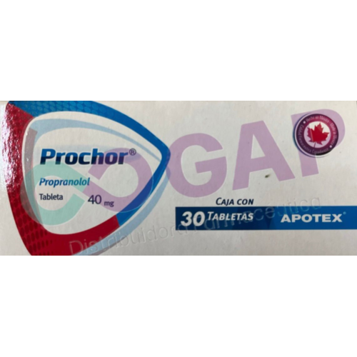 GE PROPANOLOL PROCHOR 40 MG 30 TABLETAS