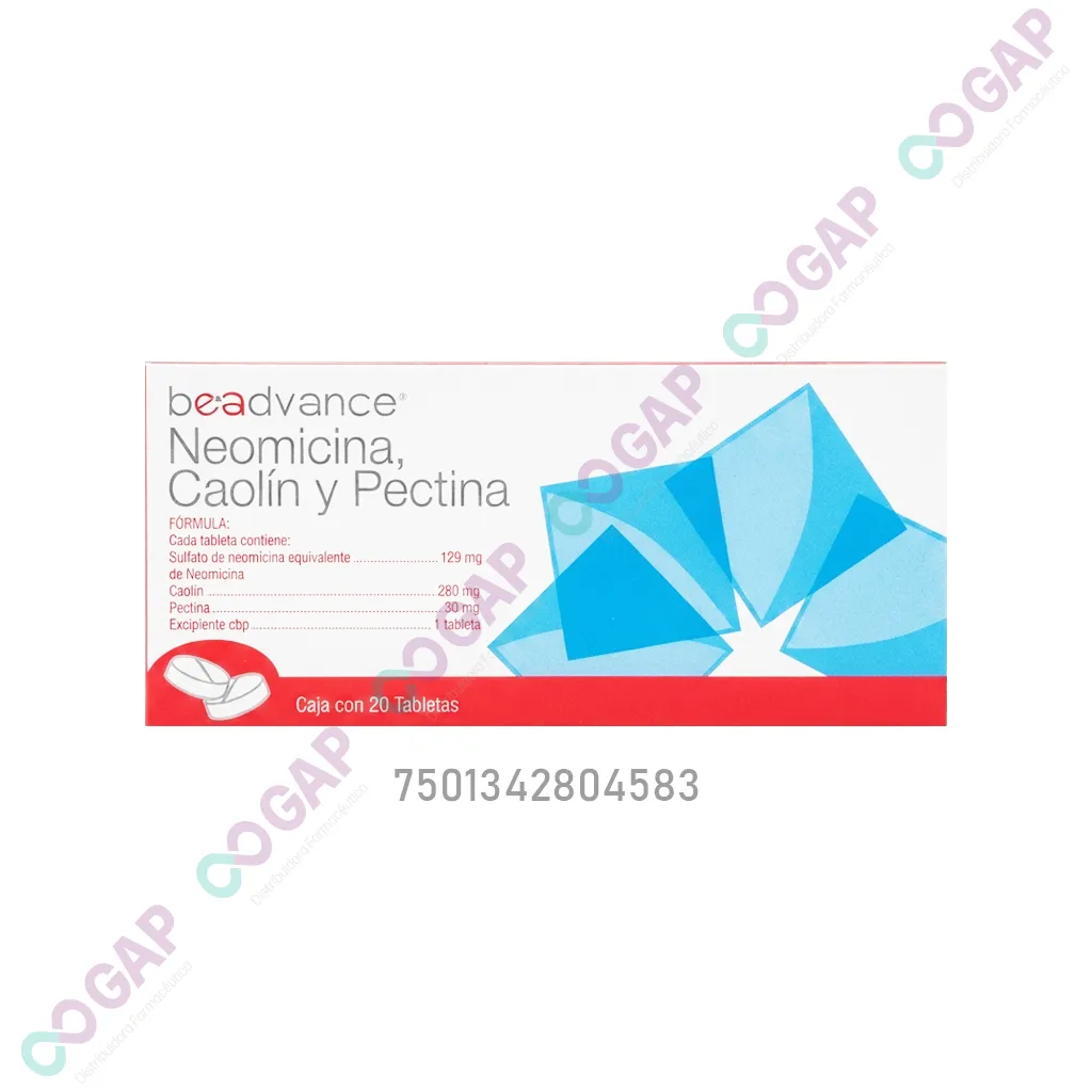 GE NEOMI/CAOLIN/PECTINA BEADVANCE 20 TABLETAS