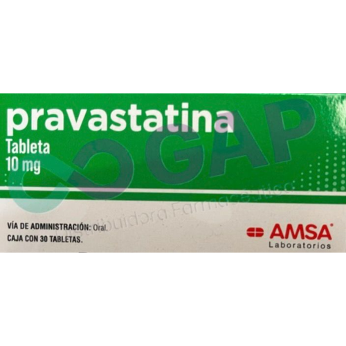GE PRAVASTATINA AMSA 10 MG 30 TABLETAS
