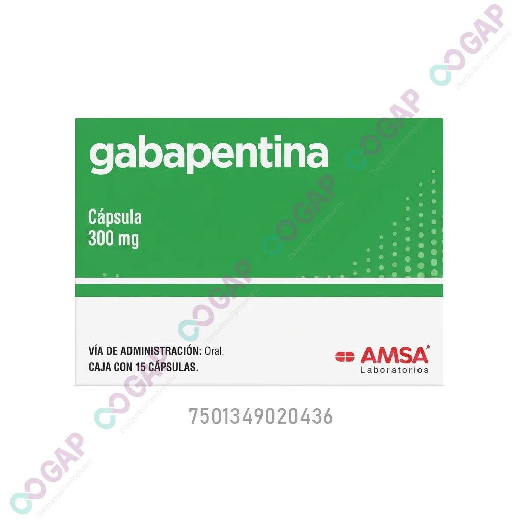 GE GABAPENTINA AMSA 300 MG 15 CAPSULAS