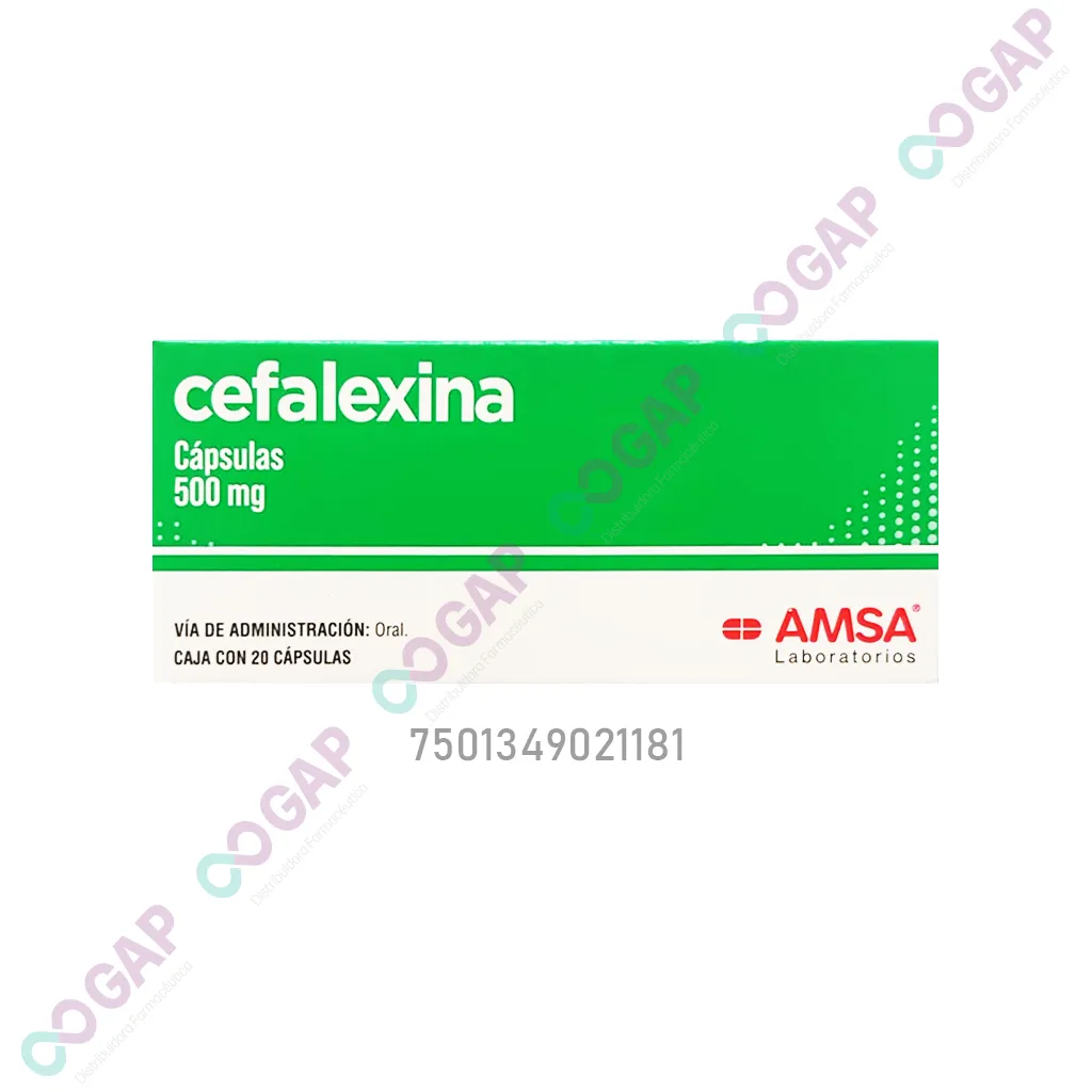 GE CEFALEXINA AMSA 500 MG 20 CAPSULAS