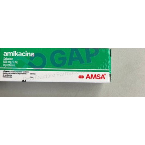 GE AMIKACINA 500 MG 2 AMP INY 2 ML AMSA