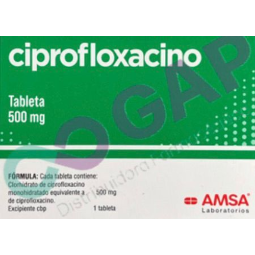 GE CIPROFLOXACINO AMSA 500 MG 14 TABLETAS
