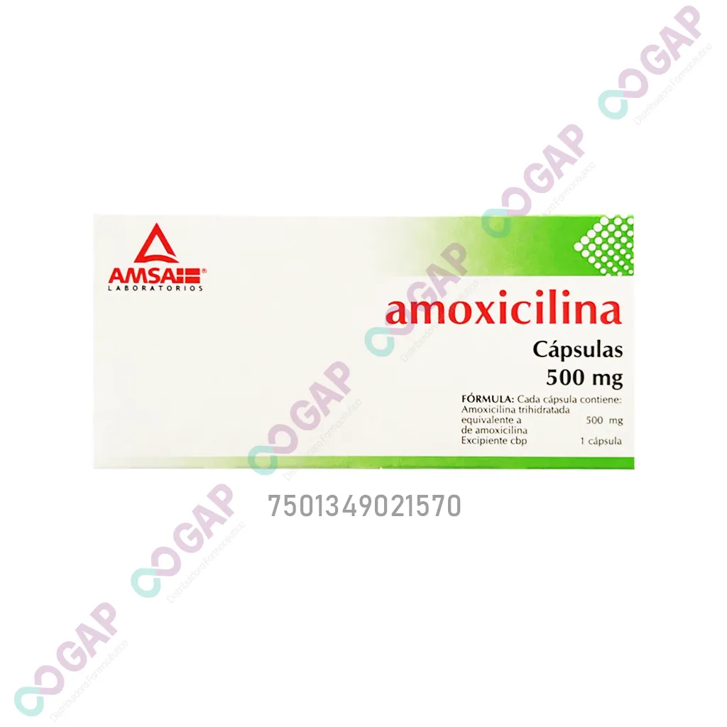 GE AMOXICILINA AMSA 500 MG 12 CAPSULAS