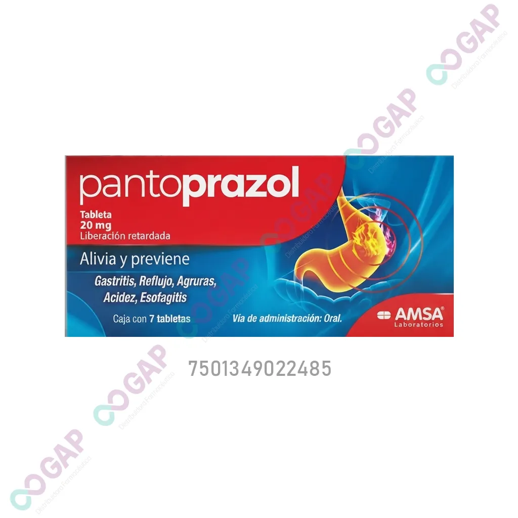 GE PANTOPRAZOL AMSA 20 MG 7 TABLETAS
