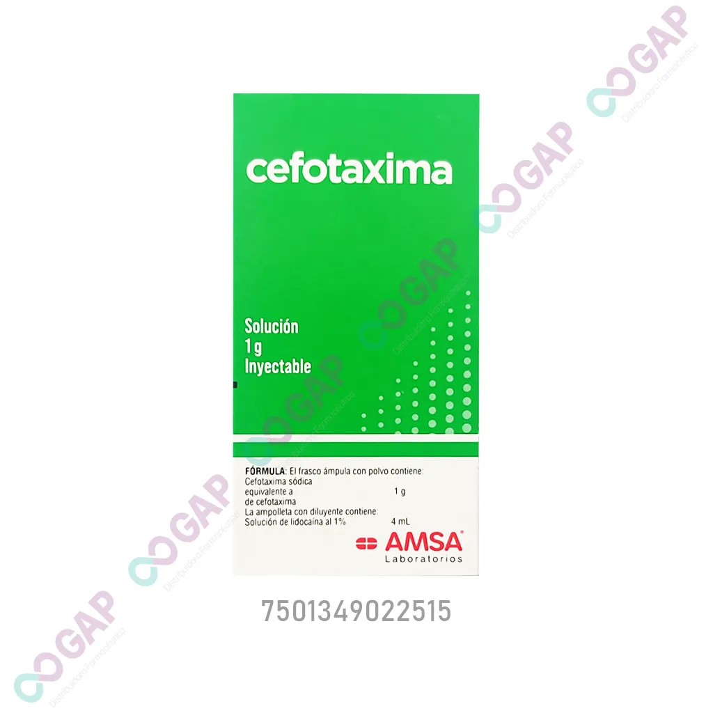 GE CEFOTAXIMA SOL INY 1 G 4 ML AMSA