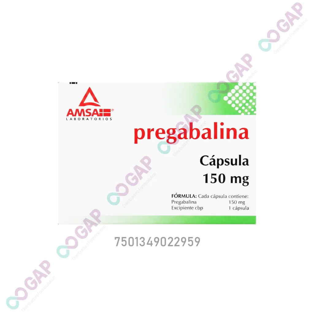 GE PREGABALINA AMSA 150 MG 14 CAPSULAS