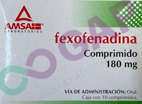 GE FEXOFENADINA AMSA 180 MG 10 COMP