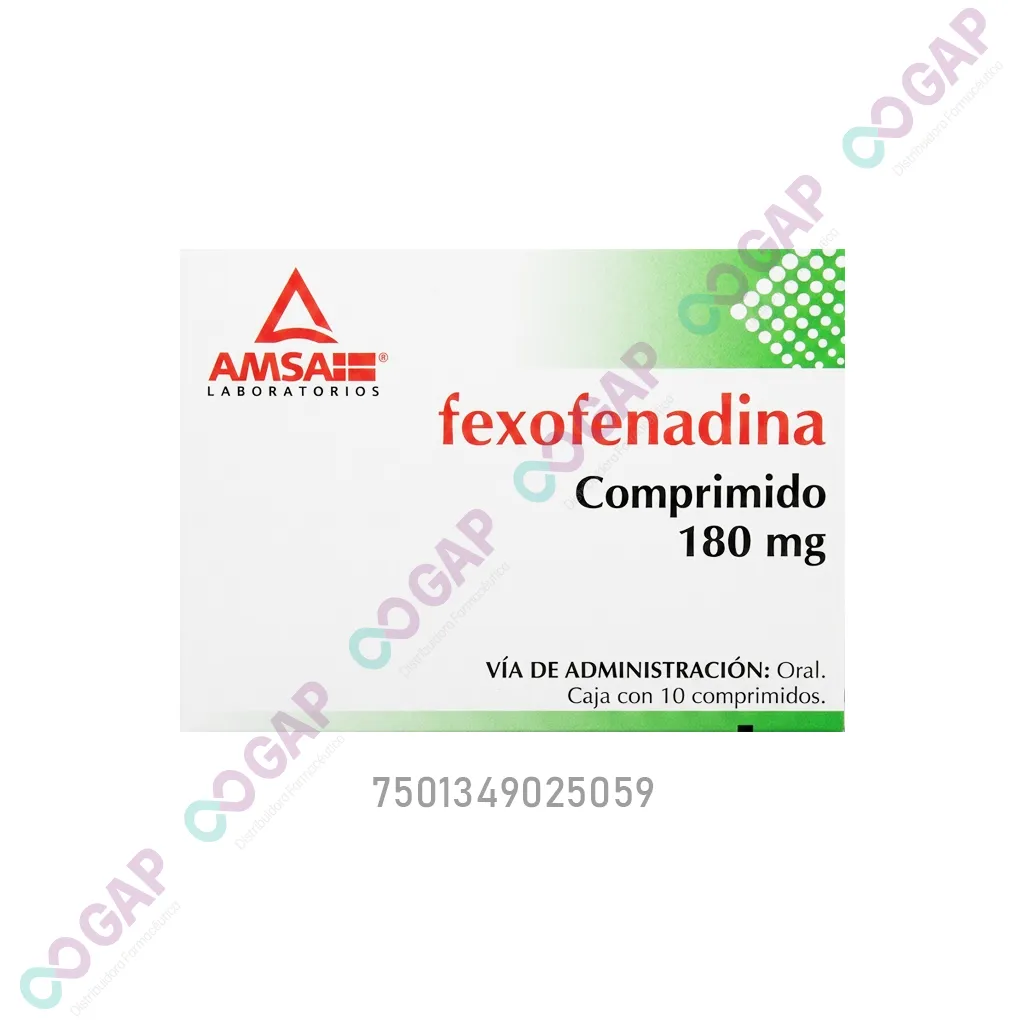 GE FEXOFENADINA AMSA 180 MG 10 COMP