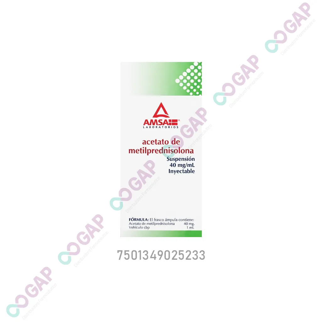 GE ACETATO DE METILPREDNISOLONA SUSP INY 40MG FCO AMP 2ML