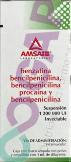 GE BENCILPEN BENZATINA/BENCILPE PROCAINA CRISTALINA 1,200,000 UI INY 3 ML