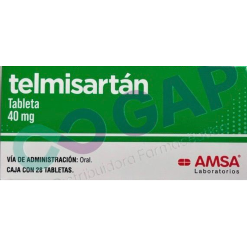 GE TELMISARTAN AMSA 40 MG 28 TABLETAS