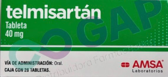 GE TELMISARTAN AMSA 40 MG 28 TABLETAS