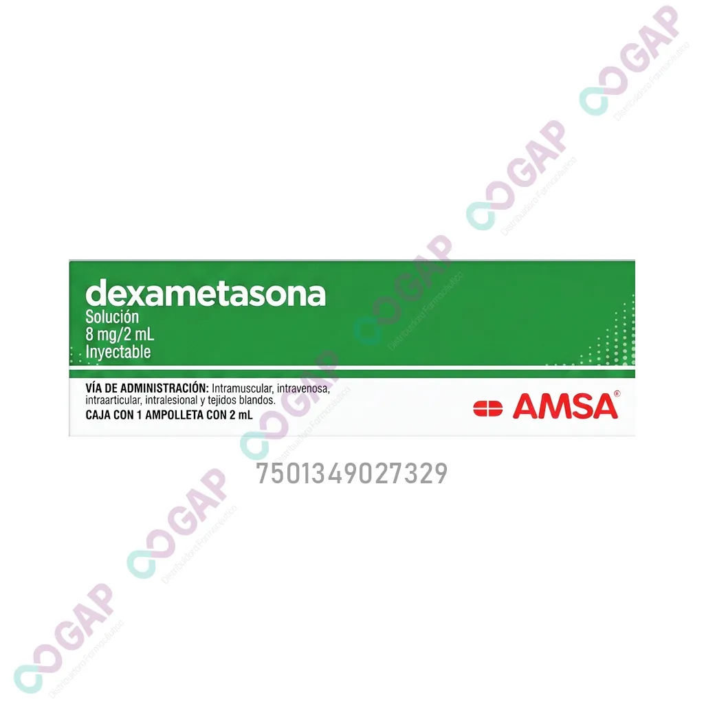 GE DEXAMETASONA AMSA SOL INY 8MG/2ML 1 AMP