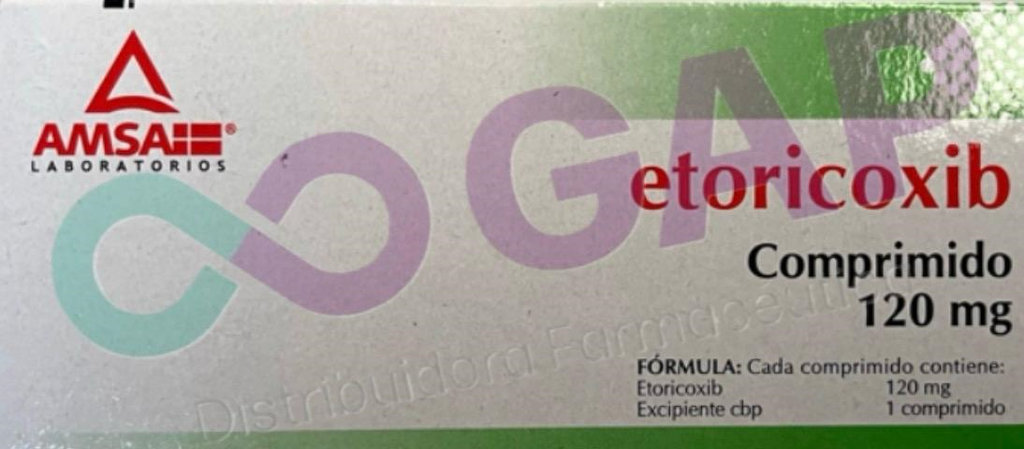 GE ETORICOXIB AMSA 120 MG 7 COMPRIMIDOS