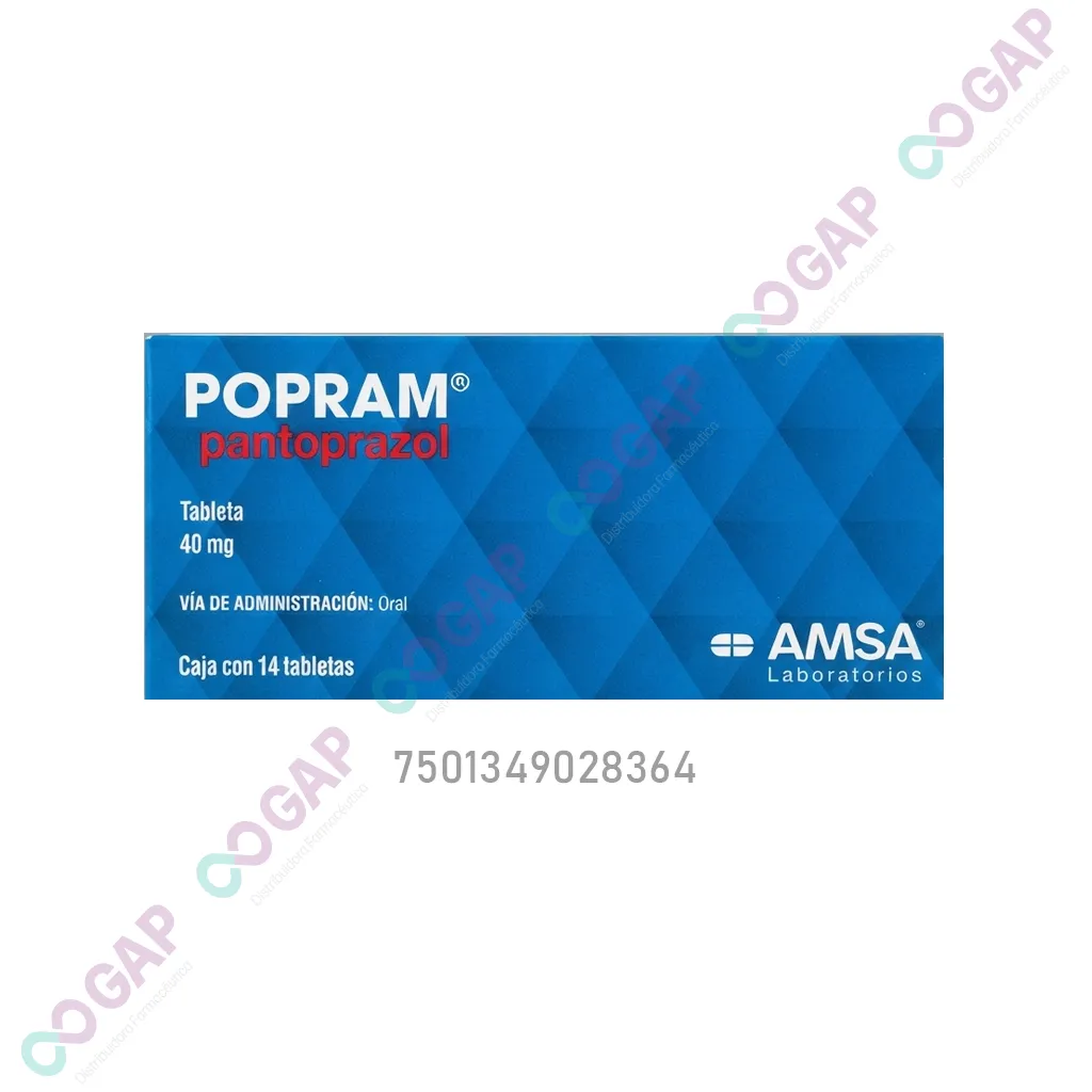 GE PANTOPRAZOL POPRAM 40 MG 14 TABLETAS