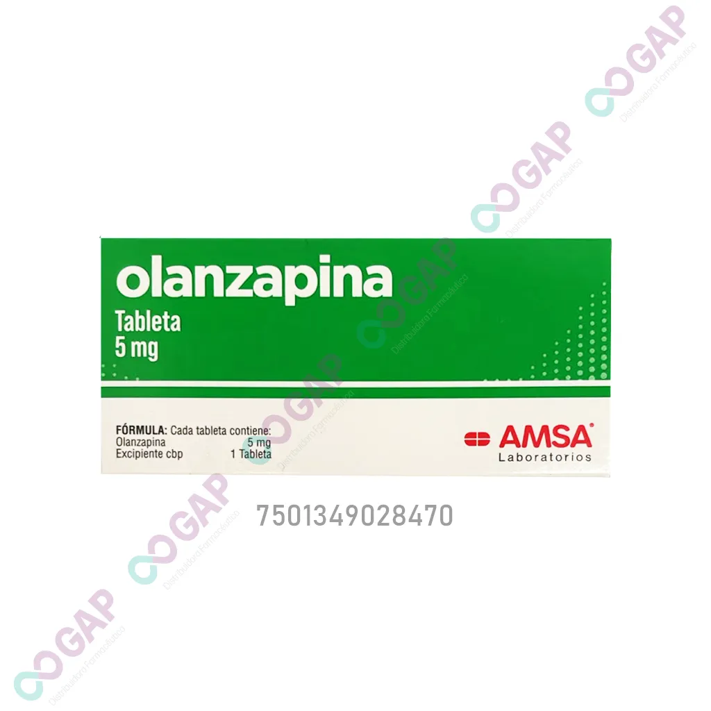 GE OLANZAPINA AMSA 5 MG 14 TABLETAS