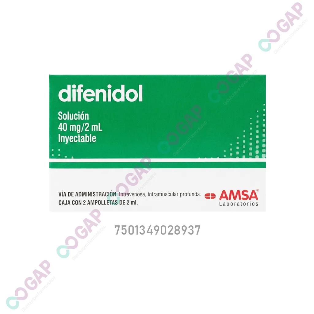 GE DIFENIDOL 2 AMP 40MG / 2ML INYECTABLE