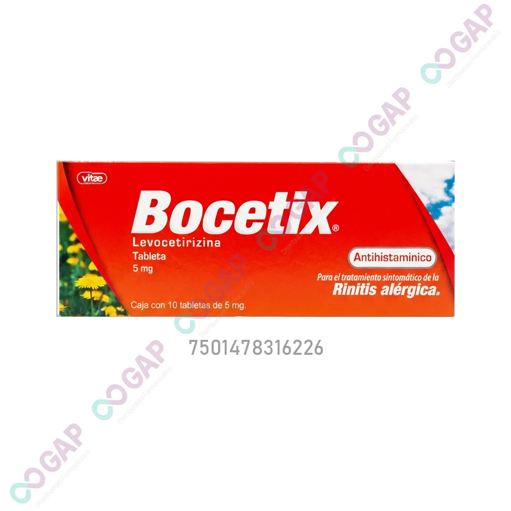 GE LEVOCETIRIZINA BOCETIX 5 MG 10 TABLETAS