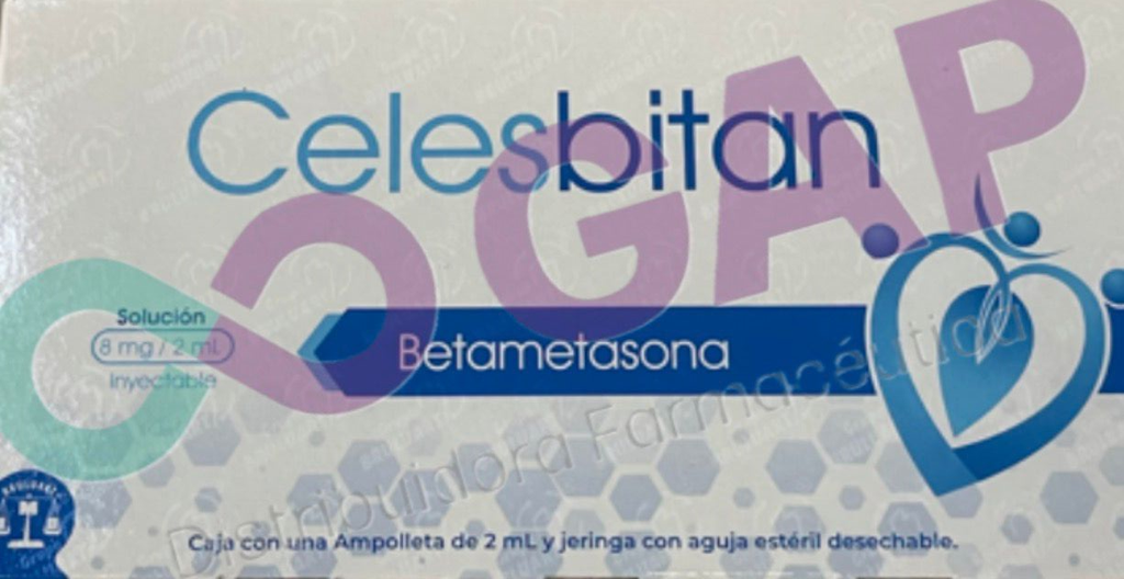 GE BETAMETASONA CELESBITAN SOL INY 8MG/2ML 1 AMP
