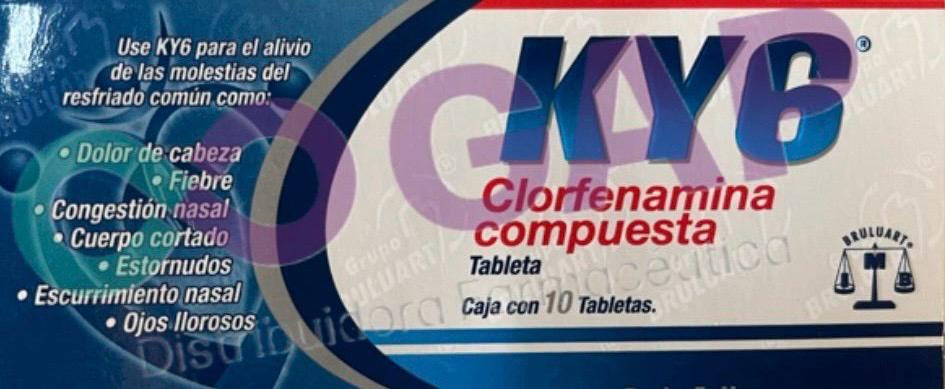 GE CLORFENAMINA COMPUESTA KY6 10 TABLETAS