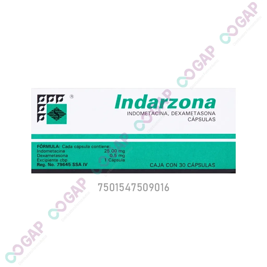 GE INDOMETACINA/DEXAMETASONA INDARZONA 30 CAPSULAS