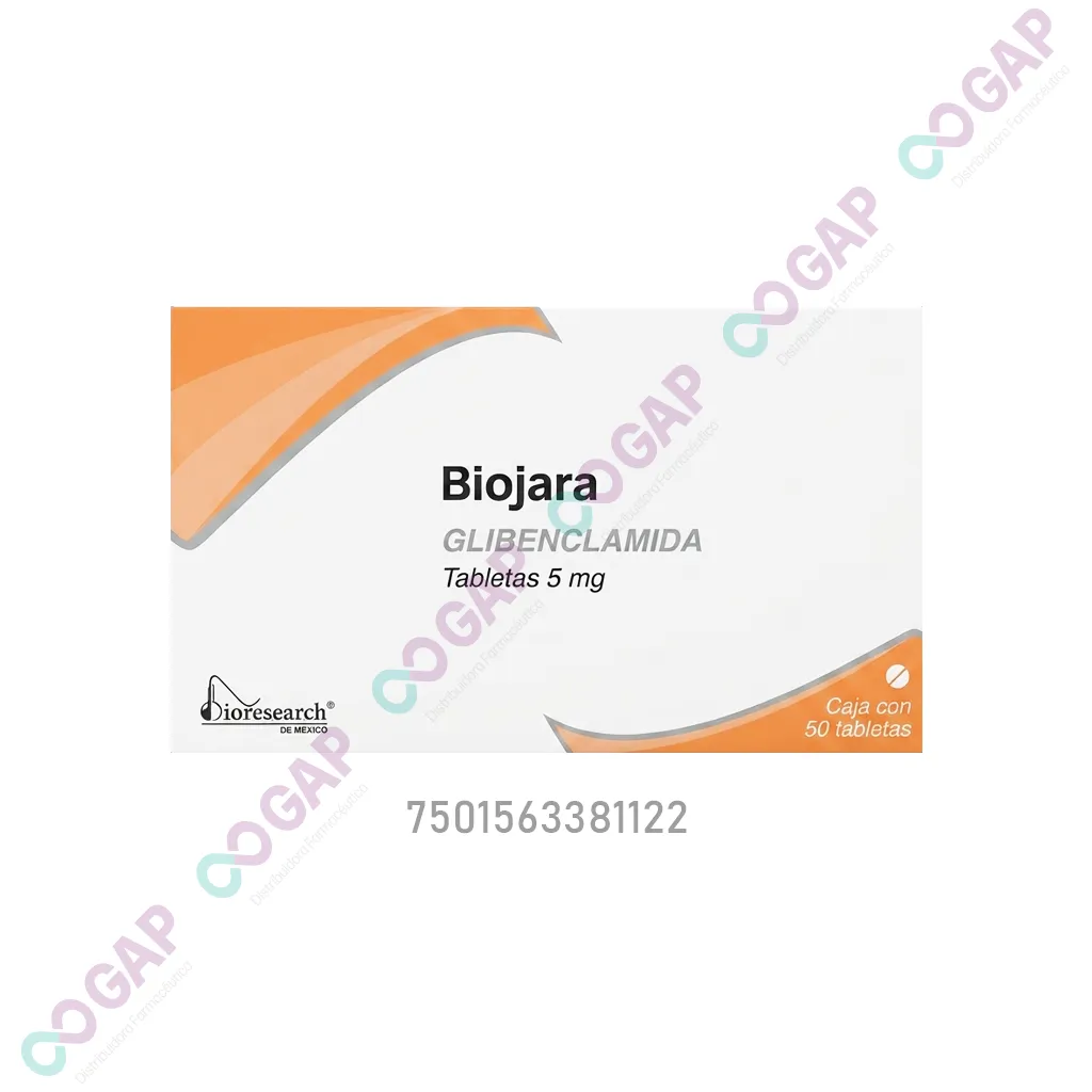 GE GLIBENCLAMIDA BIOJARA 5 MG 50 TABLETAS
