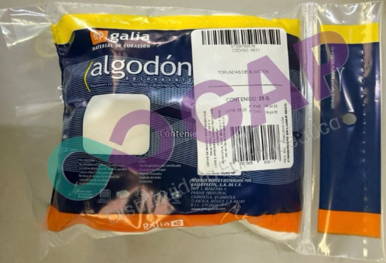 ALGODON TORUNDAS GALIA BOLSA C/25 G
