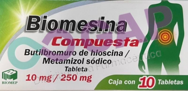 GE BUTILHIO/METAMIZOL SOD BIOMESINA COMP 10/250 MG 10 GRAG