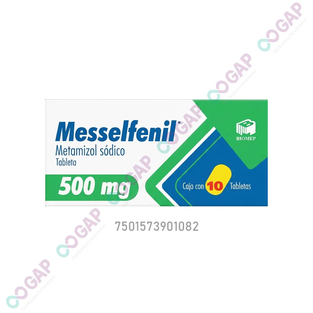 GE METAMIZOL SODICO MESSELFENIL 500 MG 10 TABLETAS
