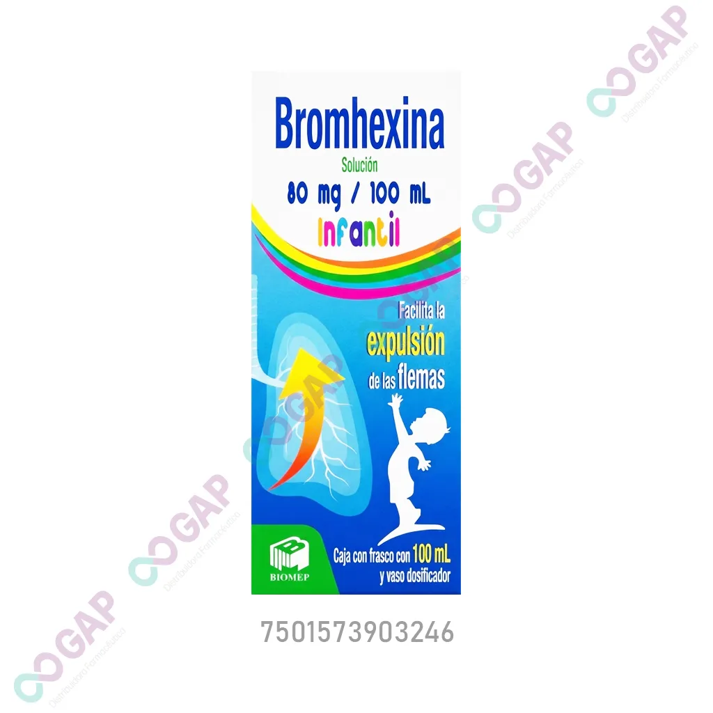 GE BROMHEXINA INFANTIL SOLUCION 80MG/100ML FCO 100 ML