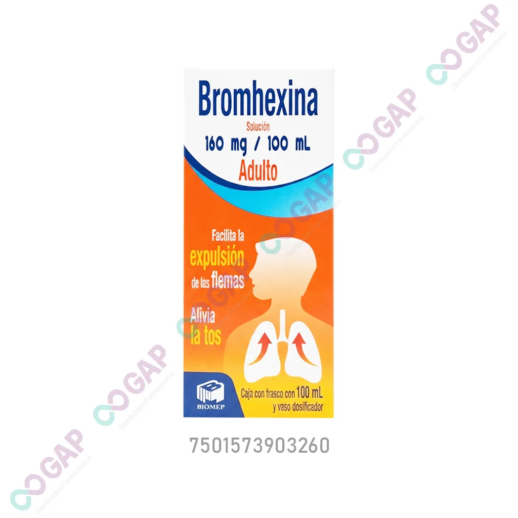 GE BROMHEXINA SOLUCION ADULTO 160MG FCO 100 ML