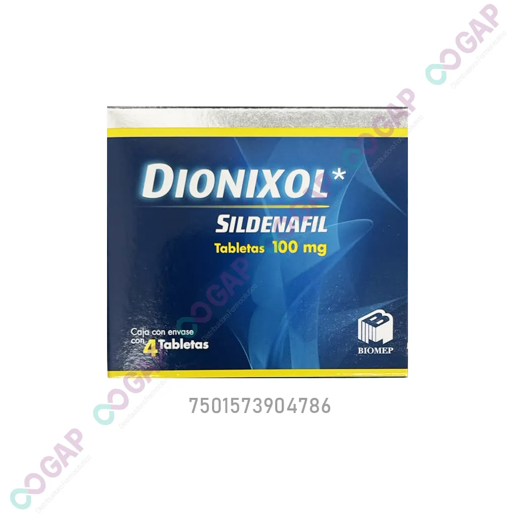 GE SILDENAFIL DIONIXOL 100 MG 4 TABLETAS