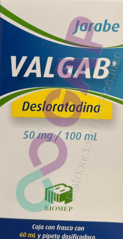 GE DESLORATADINA VALGAB JARABE 50MG/100ML FCO 60 ML