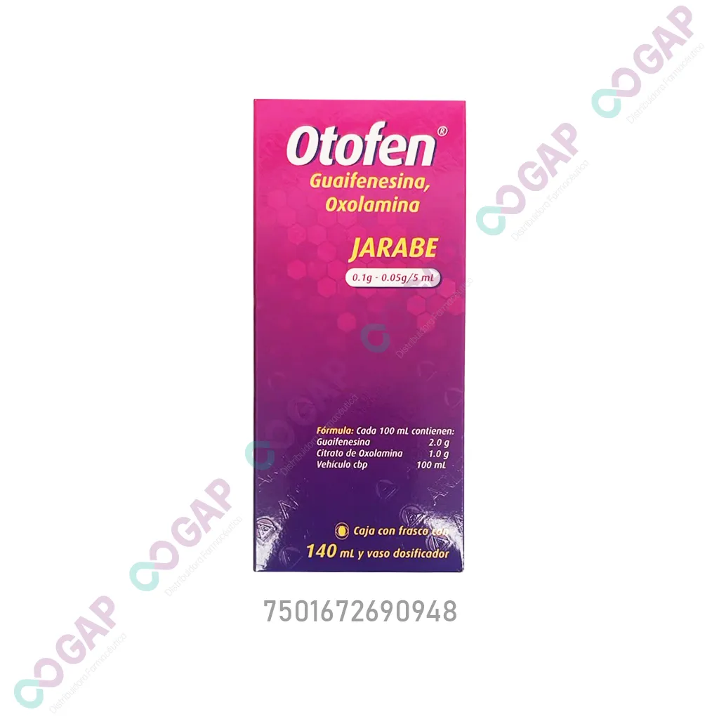 GE OXOLAMINA/GUIAFENESINA OTOFEN JBE FCO 140 ML